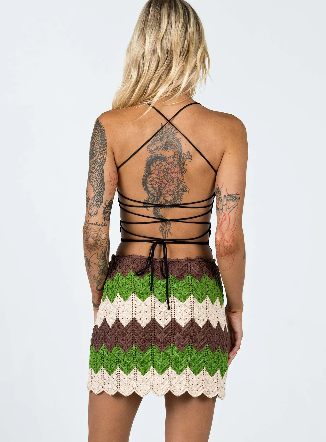 Pahoma Crochet Mini Skirt Multi Mood Outfit