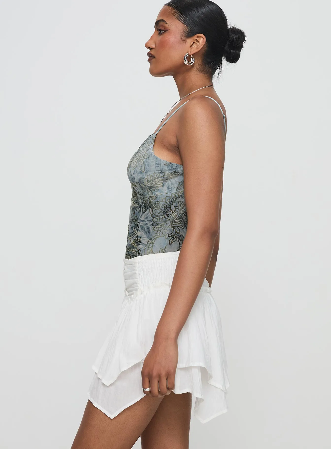 All Day Butter Low Rise Skirt White