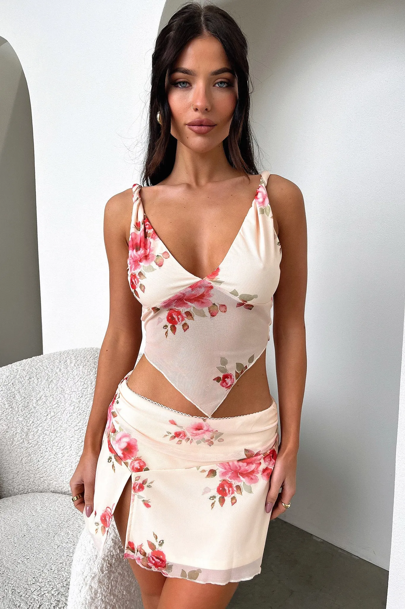 light feel Neat Mood Tanaya Skirt - Pink Floral