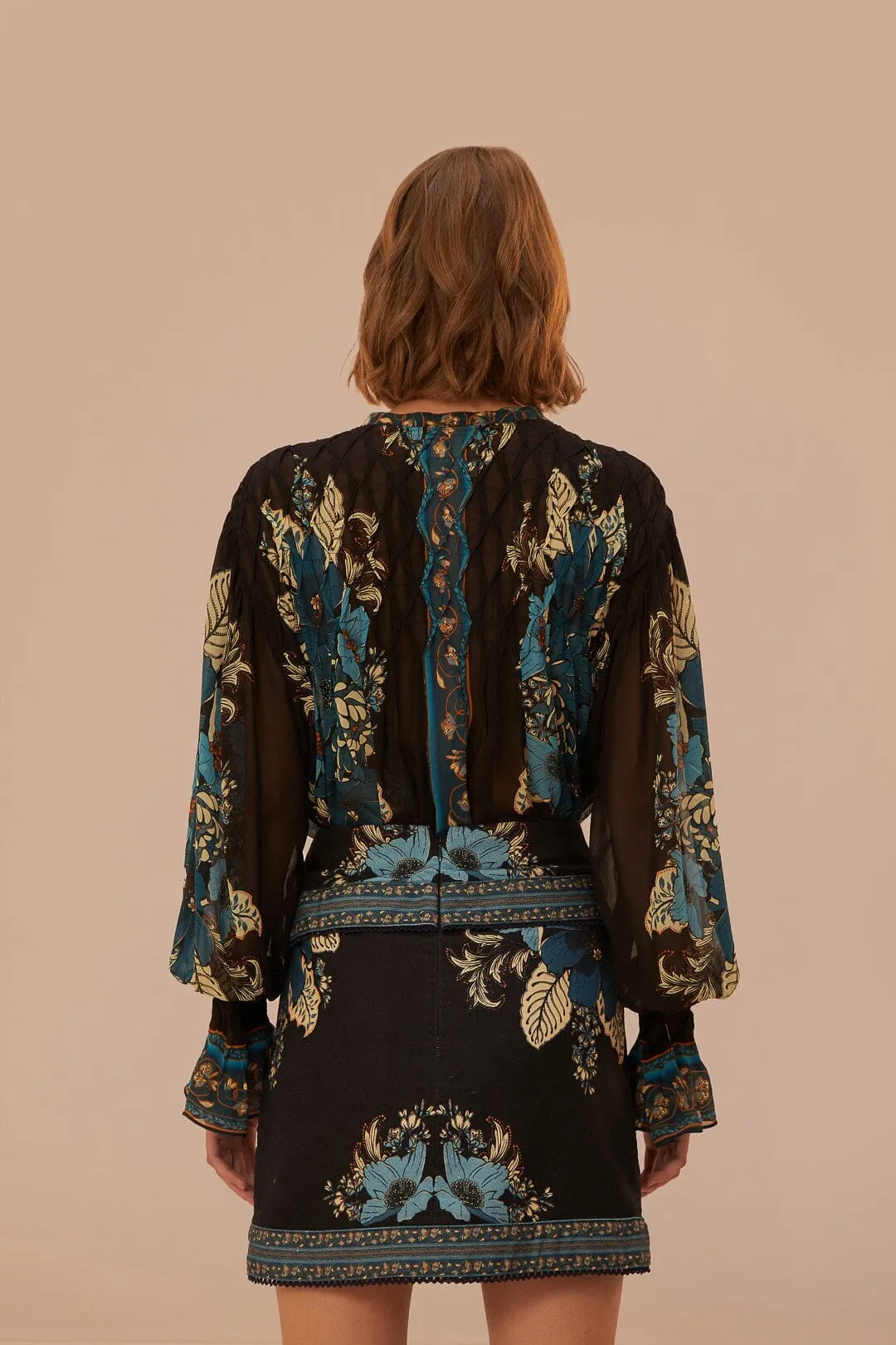 Soft Layers Blossom Tapestry Skirt