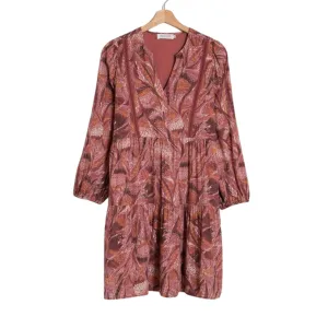 Joyful Mood TearResistant Material Marble Print Short Dress