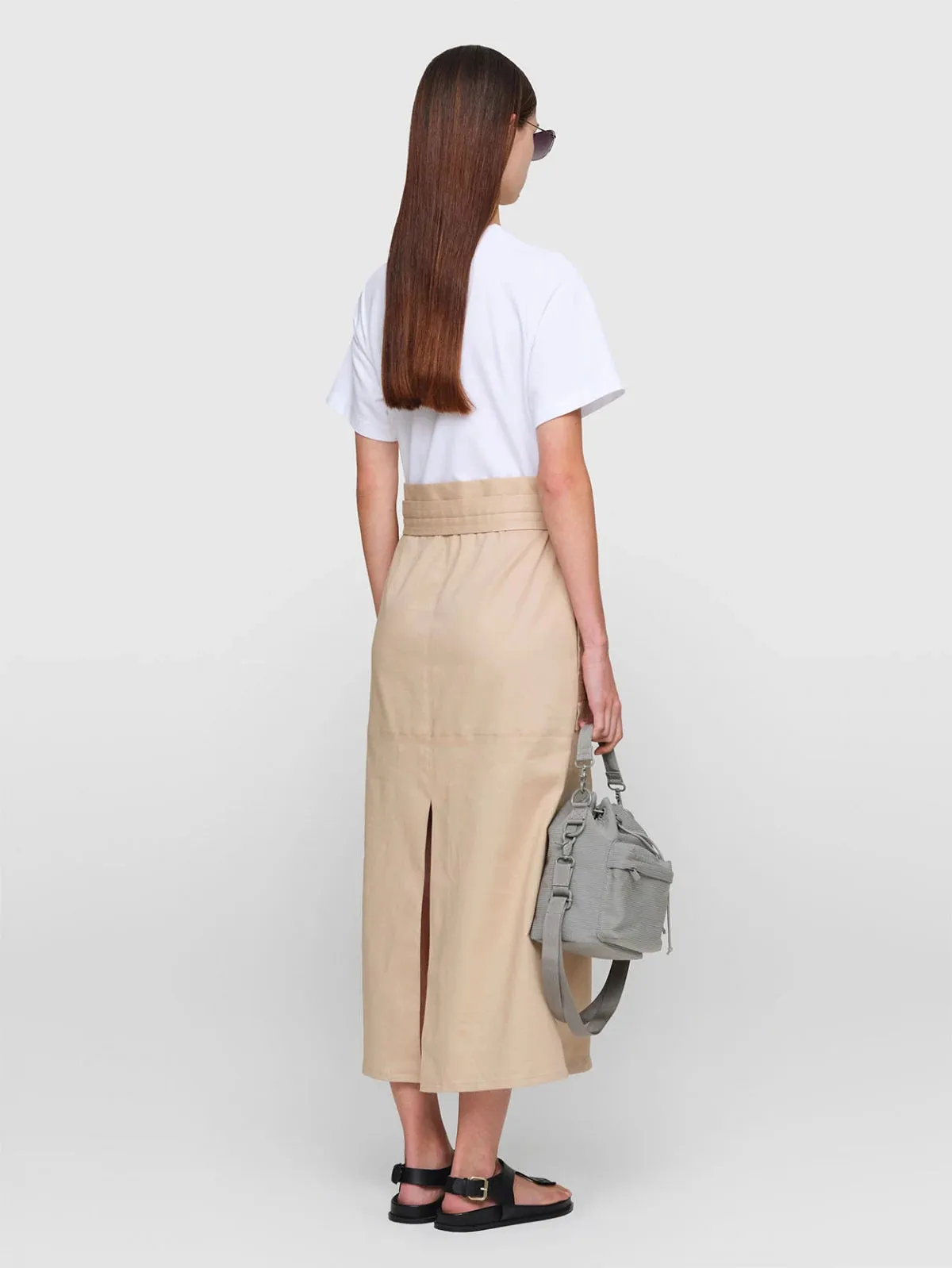 LightweightTextile Sand ANIELA Cotton Twill Dress