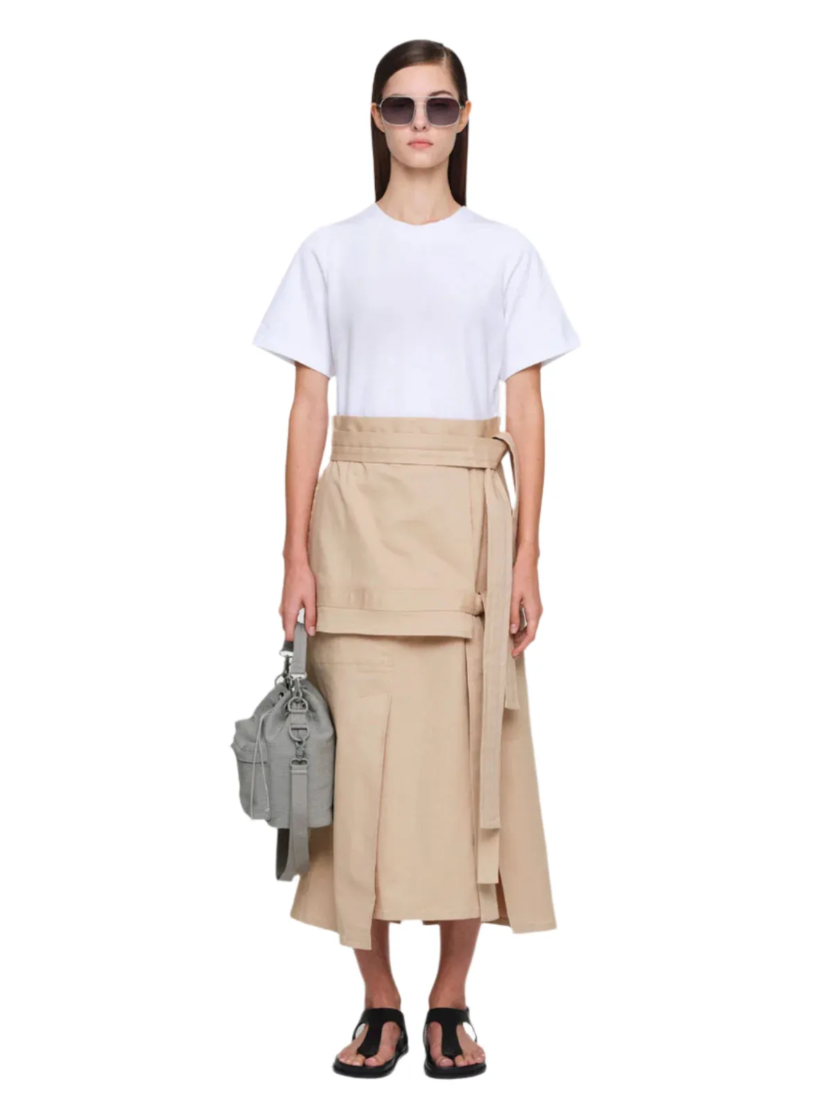 OdorResistant Fabric Sand ANIELA Cotton Twill Dress