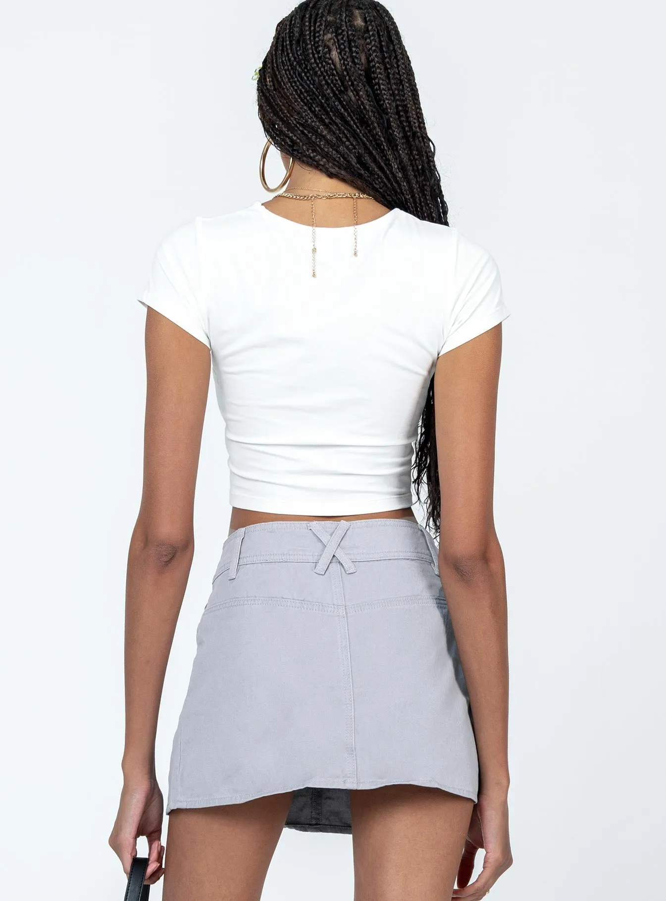 Cozy Outfit Stanton Mini Skirt Grey