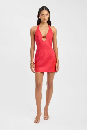 Noble Grace Palm Beaded Mini Dress