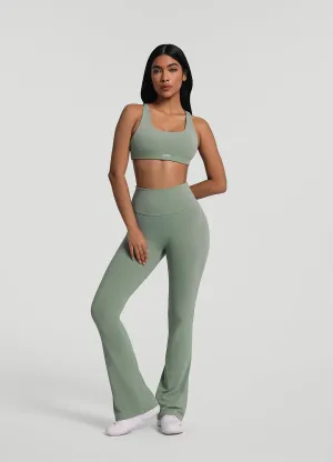 Casual Wearer Four Way Body shaping Ruched Flared Leggings