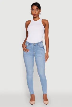 Casual Daywear WAX High Rise Solid Cropped Skinny Jeans