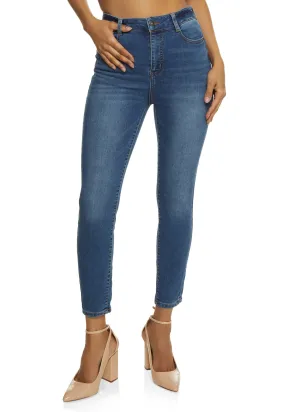 Daywear Option WAX Whiskered High Waist Skinny Ankle Jeans