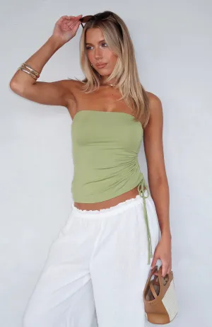 AdjustableNeckline How Will It End Strapless Top Matcha