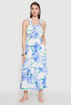 Casual yet dressy midi Floral Square Neck Tiered Midi Dress