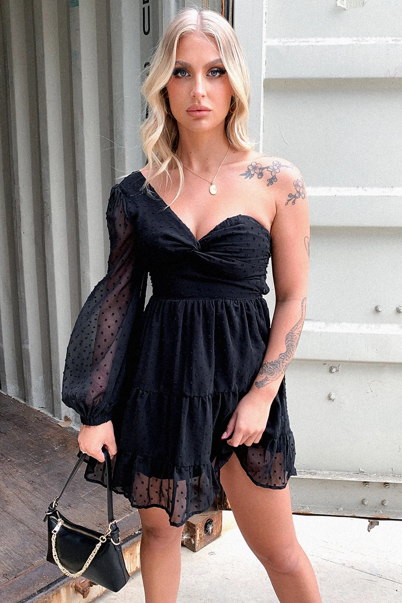 Georgia Dress - Black Charming Vibe