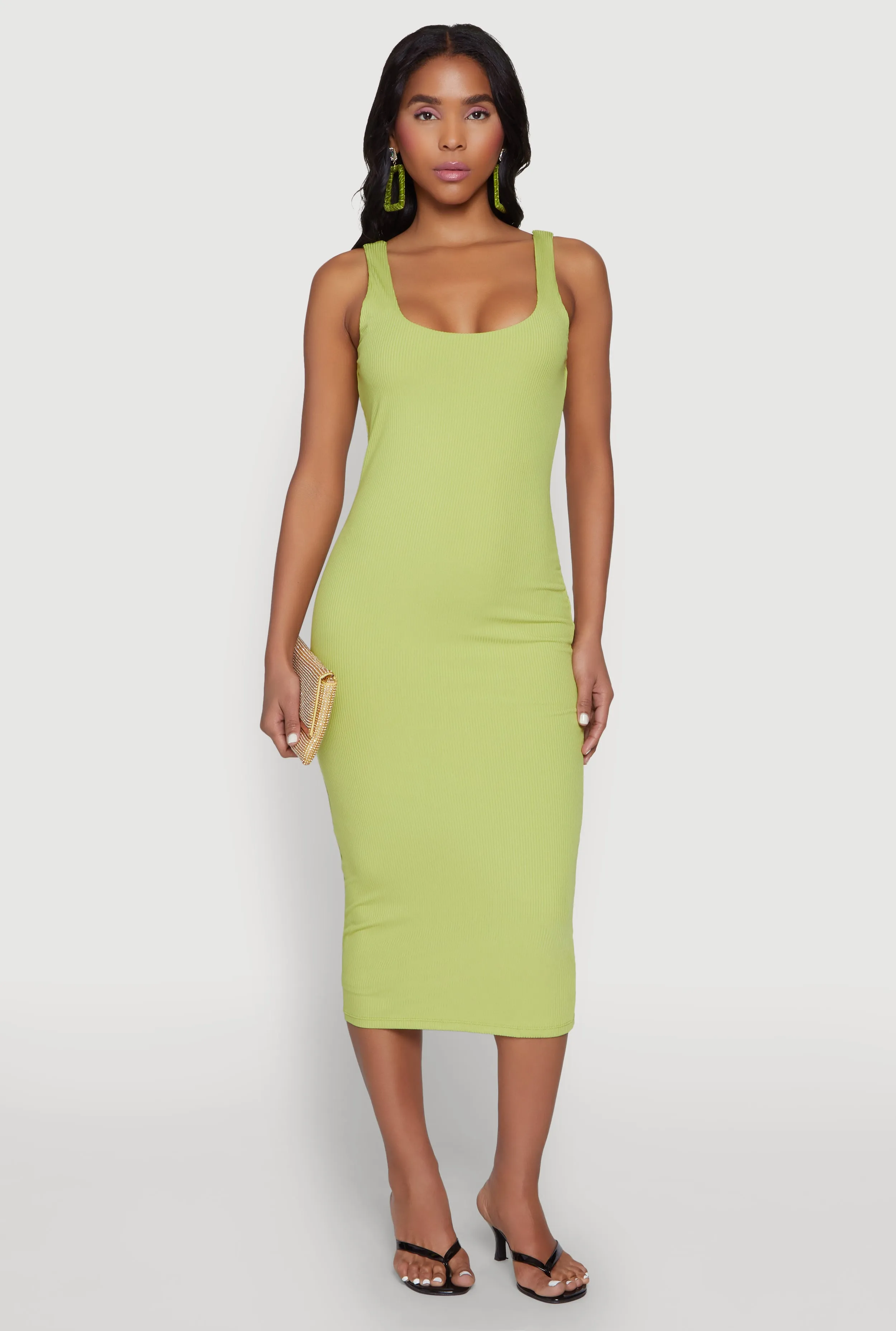 Trendy Outfit Haute Monde Ribbed Knit Tank Dress