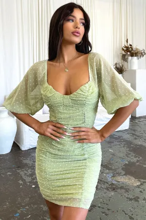 Stacey Dress - Green Pop Rush