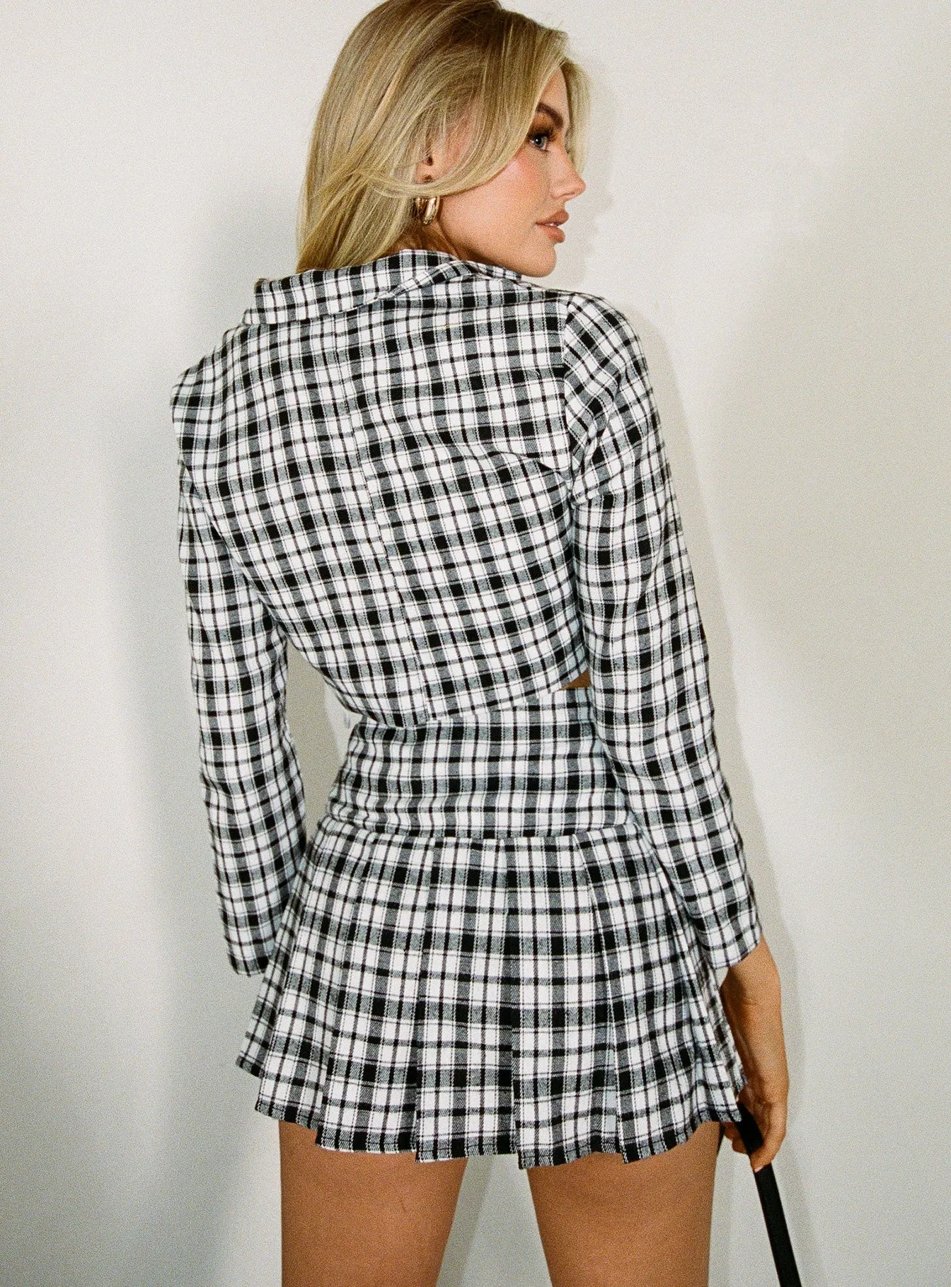 All Season As If Mini Skirt Black Check