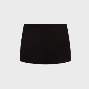 GUIZIO Micro Mini Stretch Skirt - Black Relaxed Motion