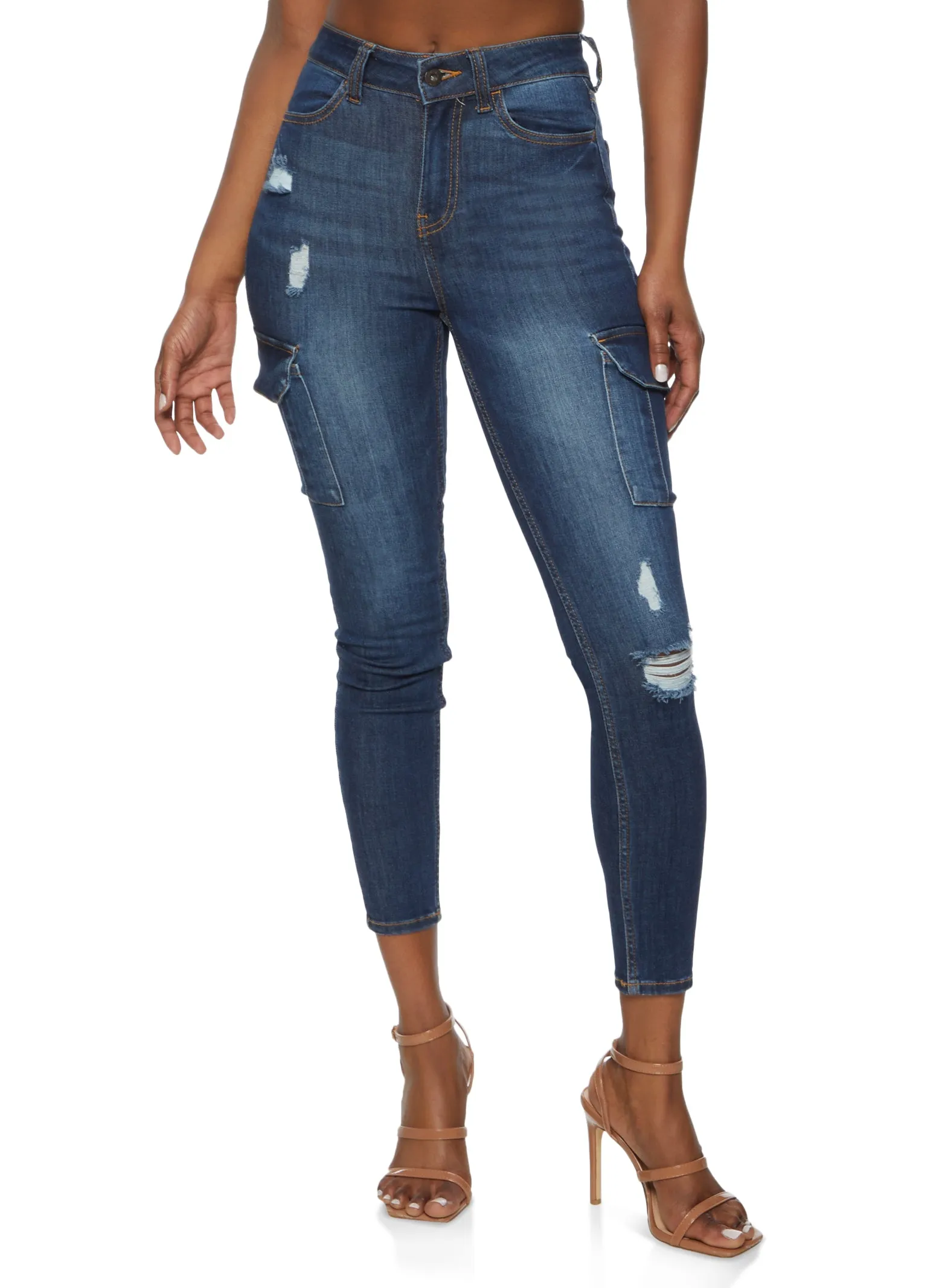 Outfit Mix Slim Holiday Vibes Teen Outfit WAX Cargo Pocket Skinny Jeans