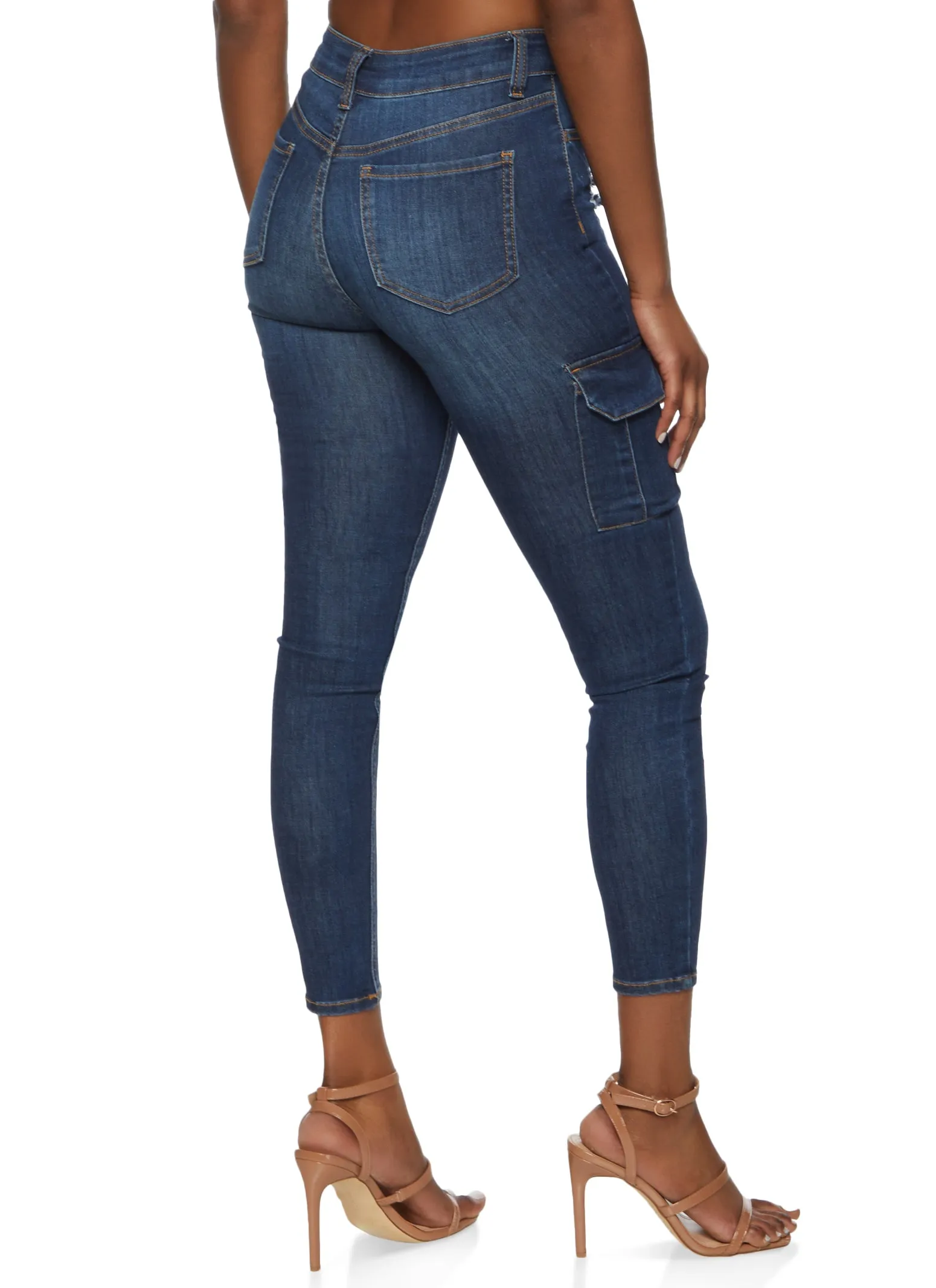 WAX Cargo Pocket Skinny Jeans Outdoor Adventure Adult Fashion
