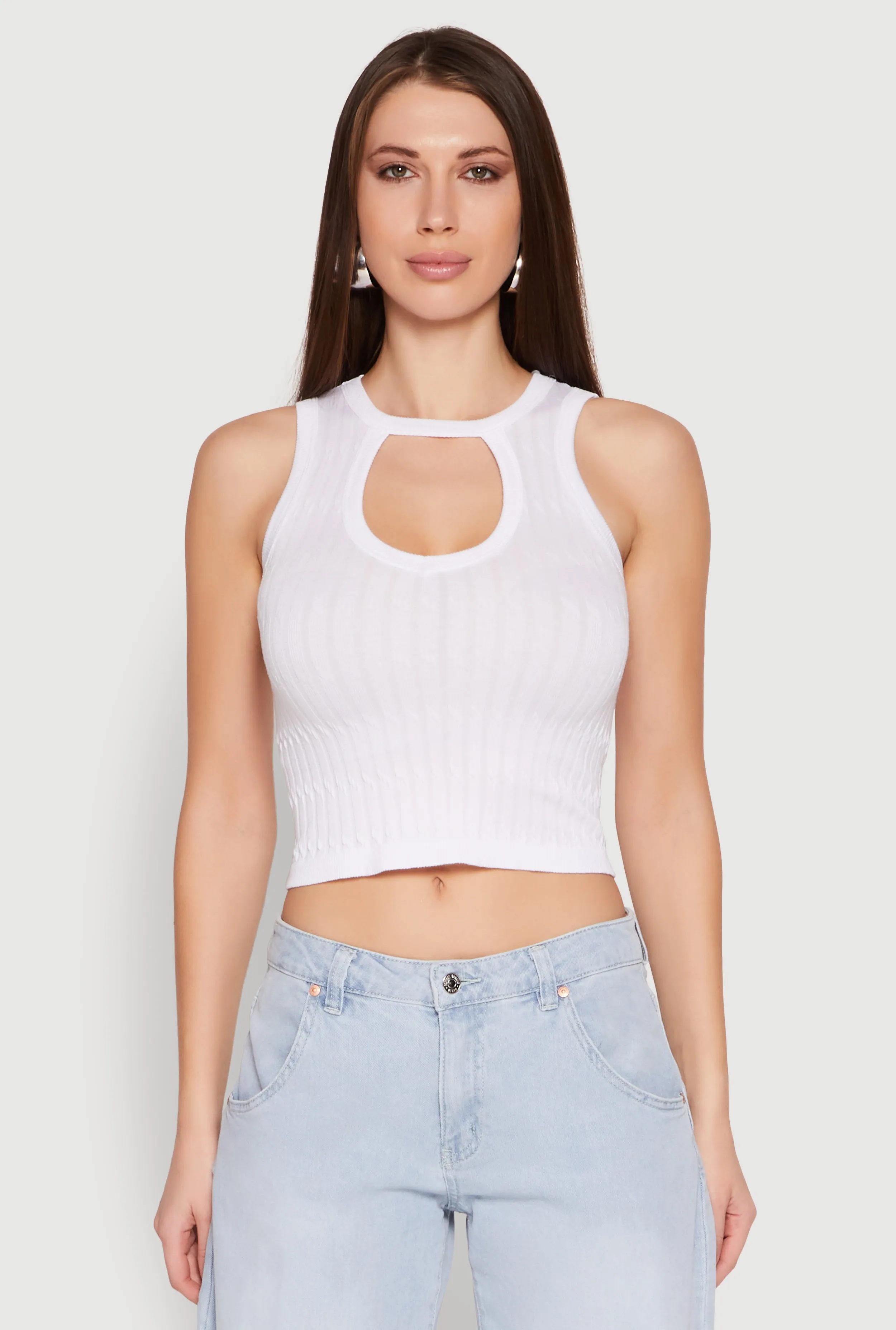 Seamless Cut Out Cropped Tank Top low - quality parts Moisture Management System