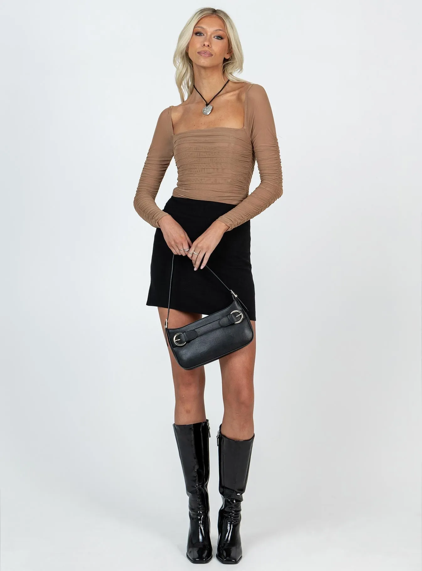 Relaxed Mood Comfort Wear Selby Mini Skirt Black Tall