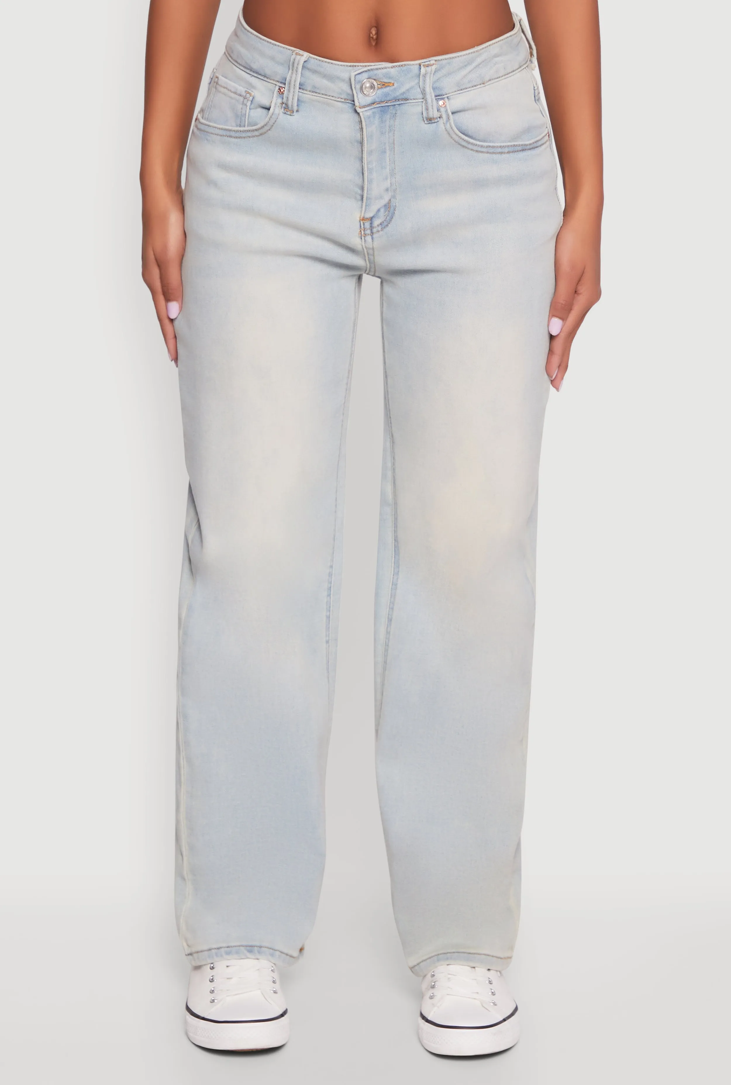 Outdoor Adventure Stylish Chill Friendly WAX Vintage Wash Straight Leg Jeans