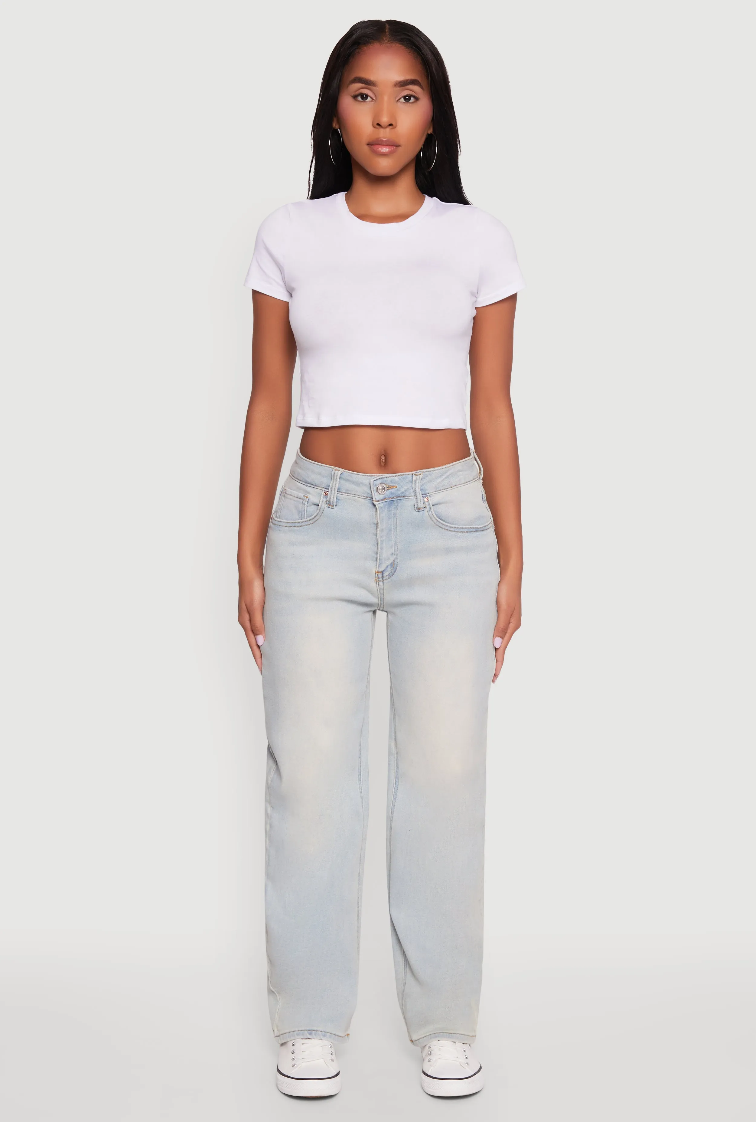 WAX Vintage Wash Straight Leg Jeans Organic Cotton Material