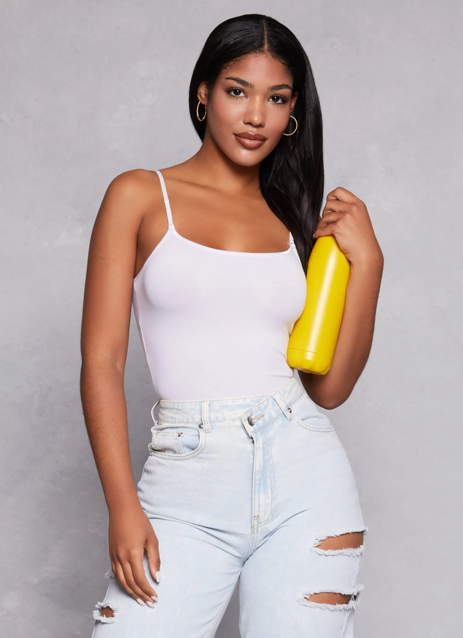 Basic Scoop Neck Cami Flexible Hemline
