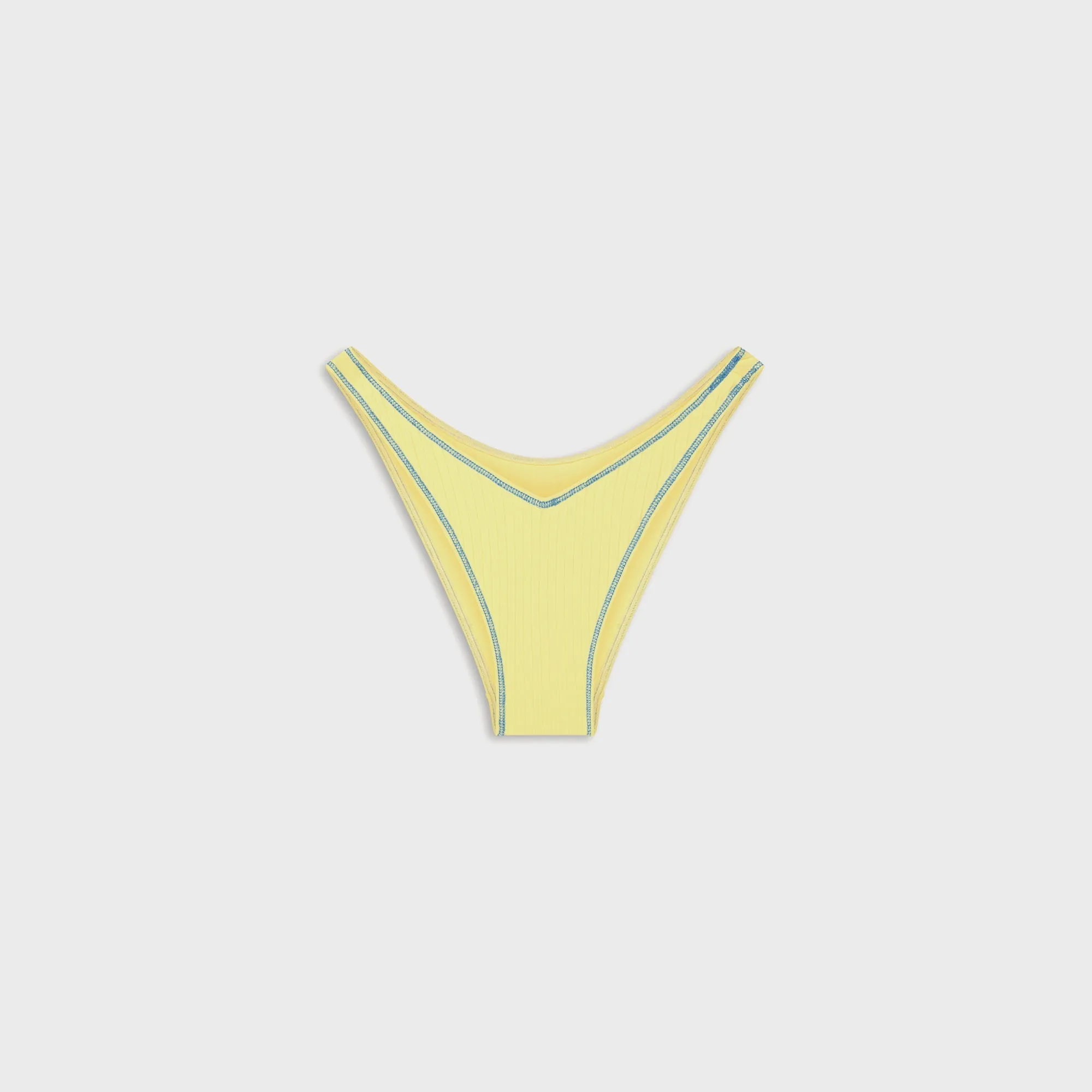 Frankies Bikinis Harper Ribbed Bottom - Honeycomb Non Irritating Tags Soft Cup Support