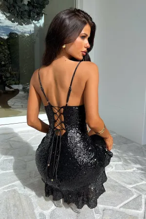 Chic Prints Charming Style Hannan Dress - Black