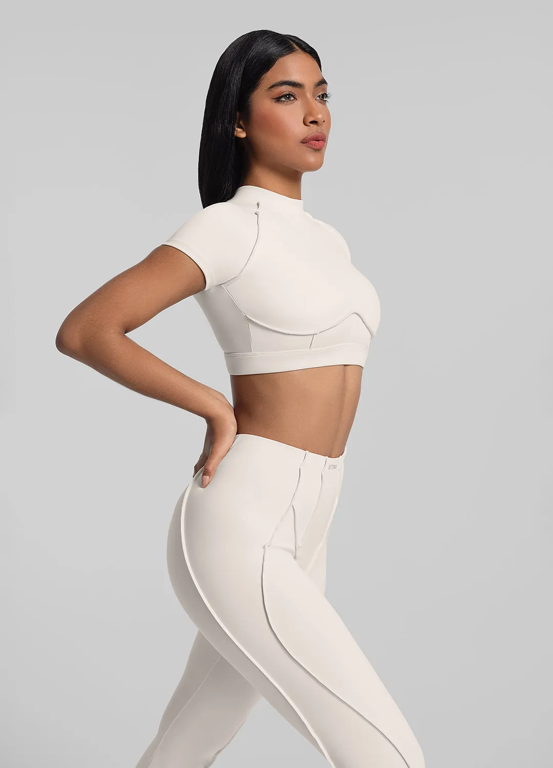 Open-Back Crop Top Training Outfit water - permeable