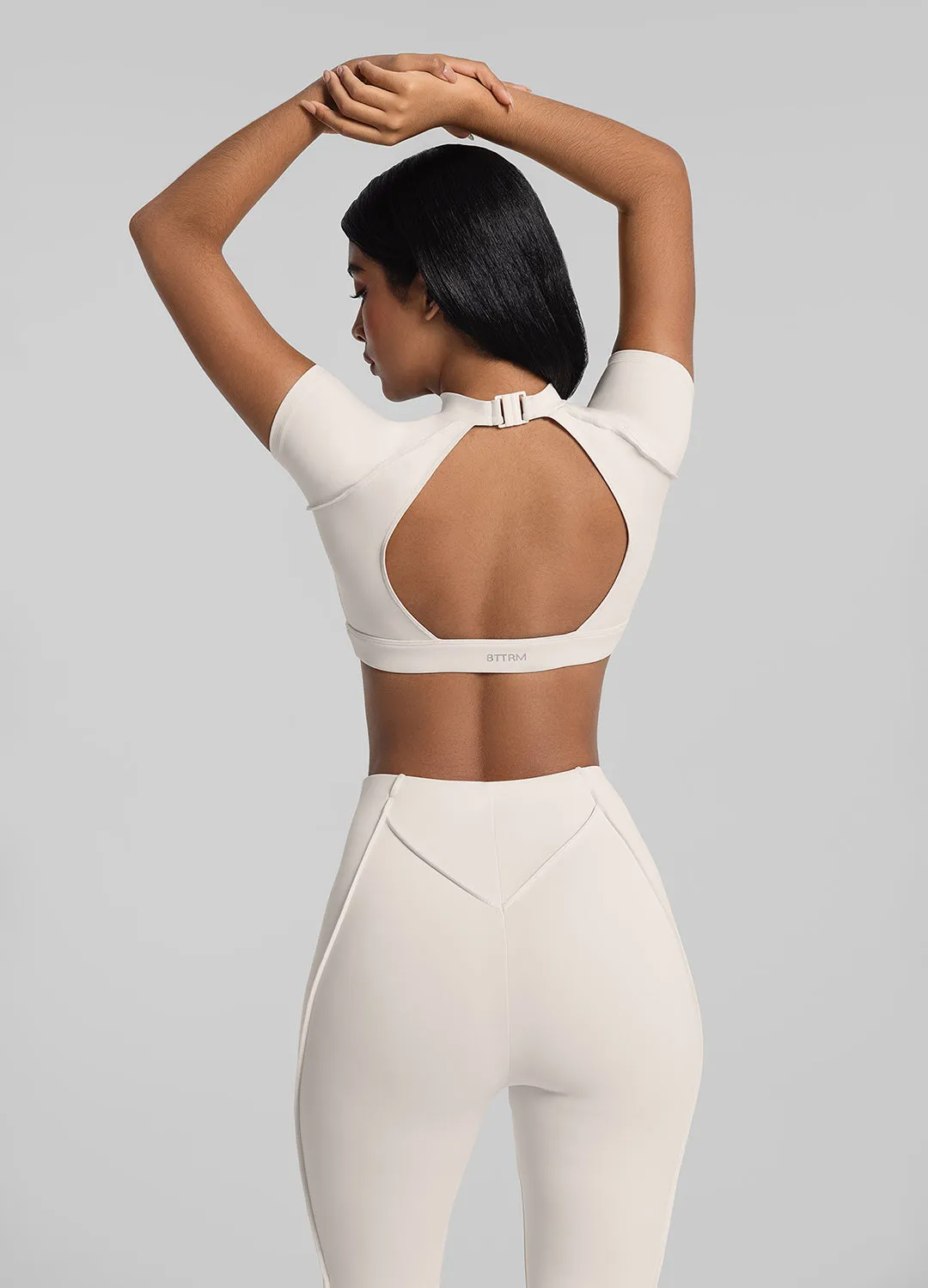 Open-Back Crop Top Large Size