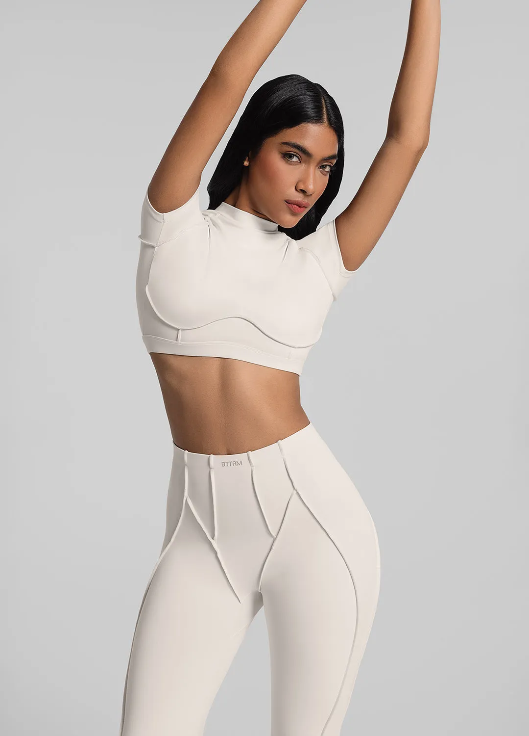 Anti Static Treatment Open-Back Crop Top