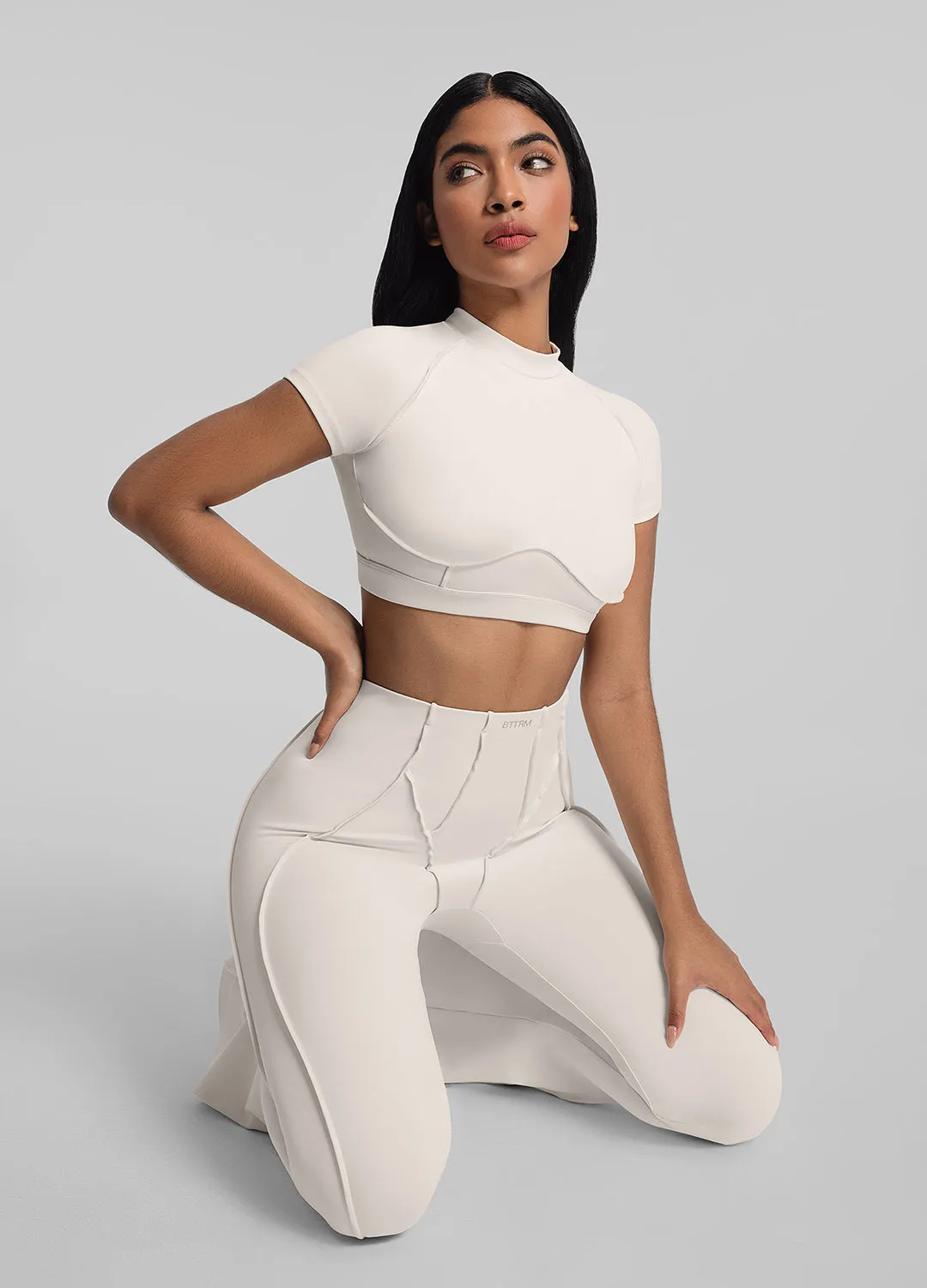 Adjustable Cuffs modular Open-Back Crop Top