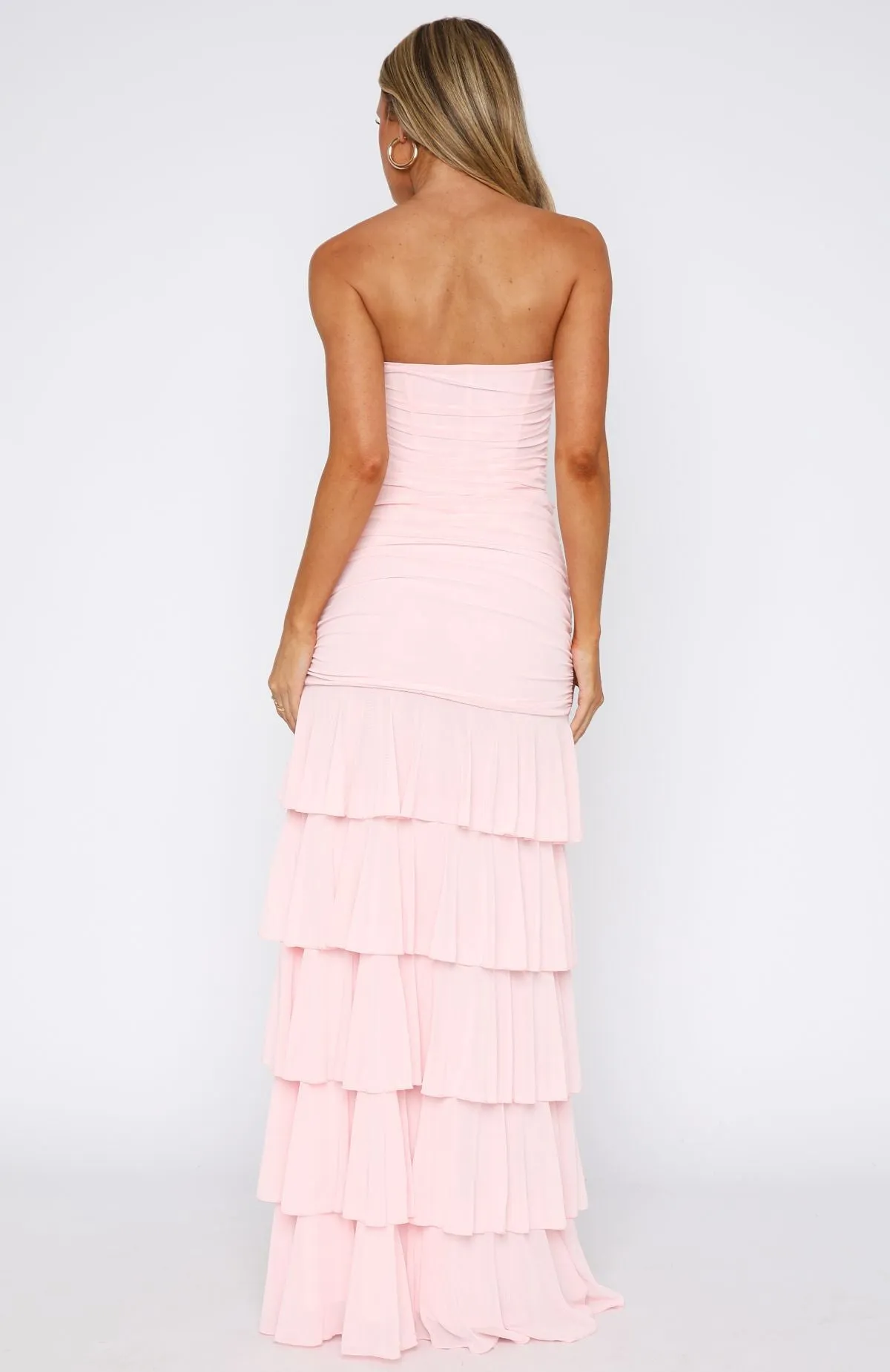 Just Like A Dream Maxi Dress Baby Pink HypoallergenicMaterial Korean Fresh