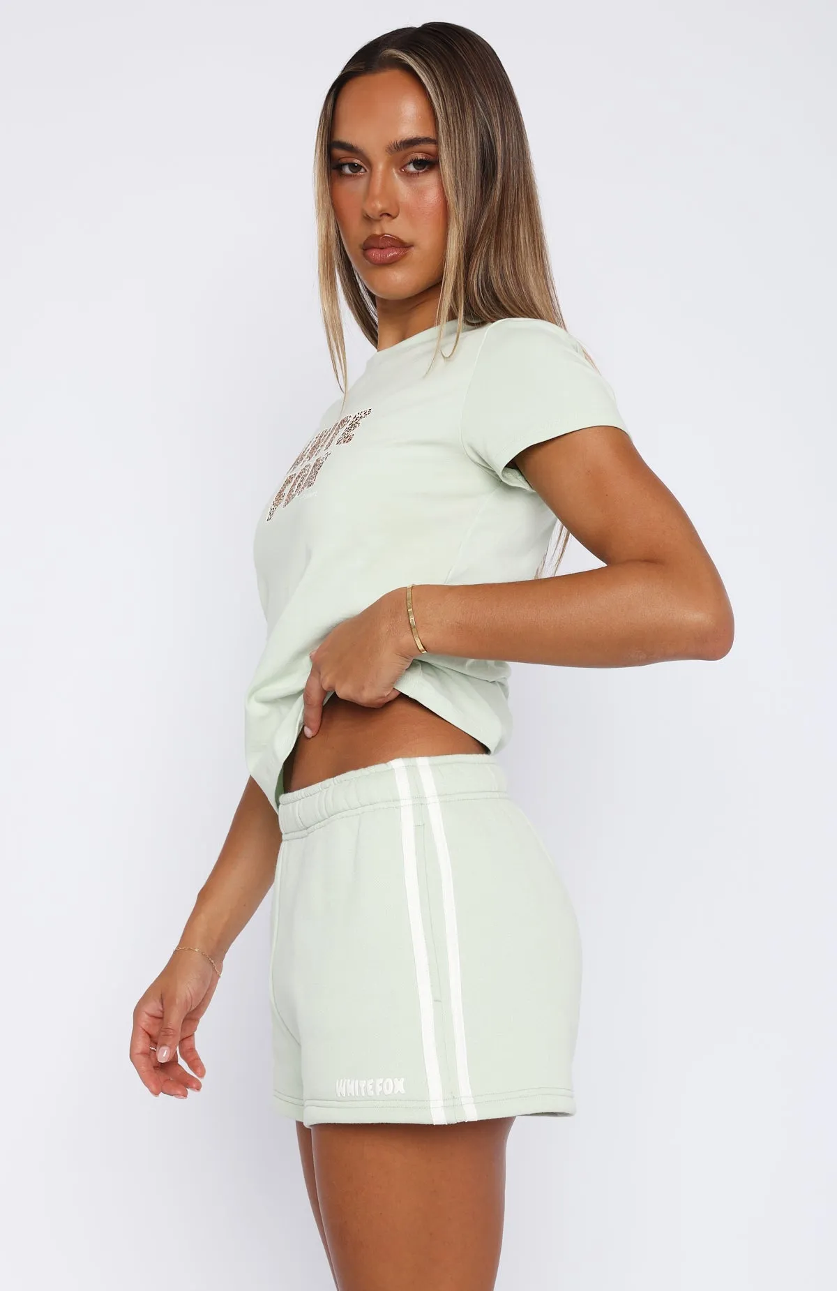 No Slip Waistband date night look 11th Street Out & About Lounge Shorts Iced Matcha