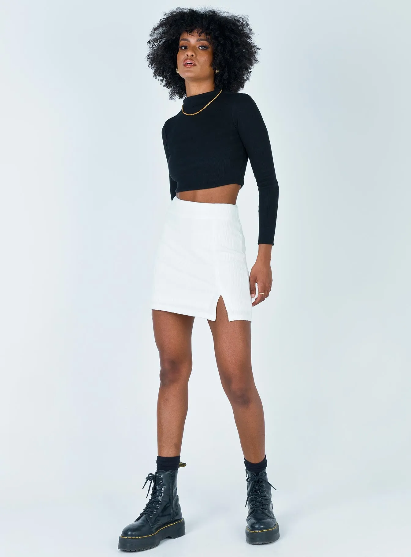 Outfit Details Sleek Outfit Human Movement Mini Skirt White