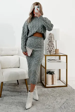 Remembering Fondly Sweater Knit Set (Heather Grey) Clean Aesthetic