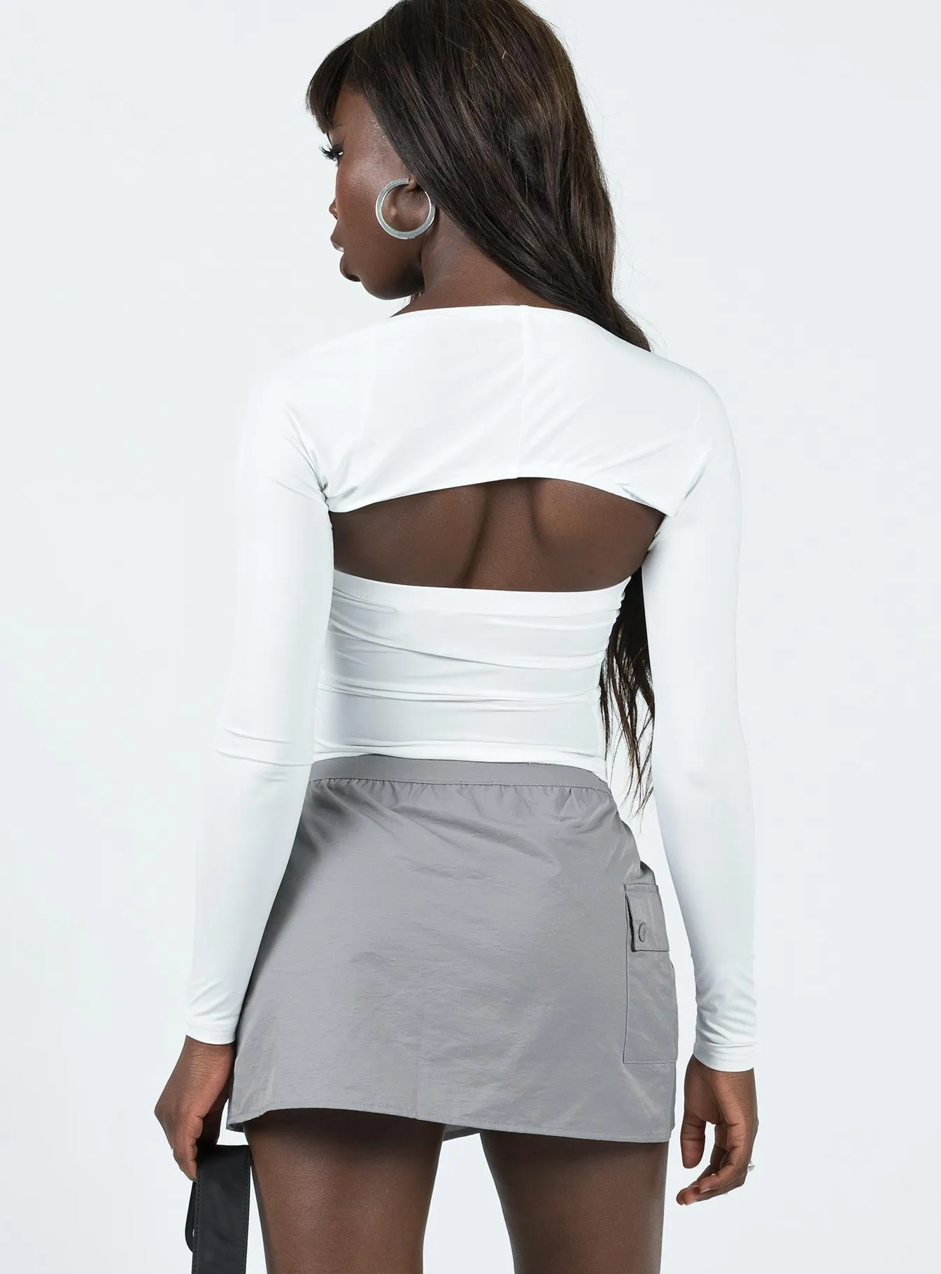 Not Going Home Mini Skirt Grey Travel Influence