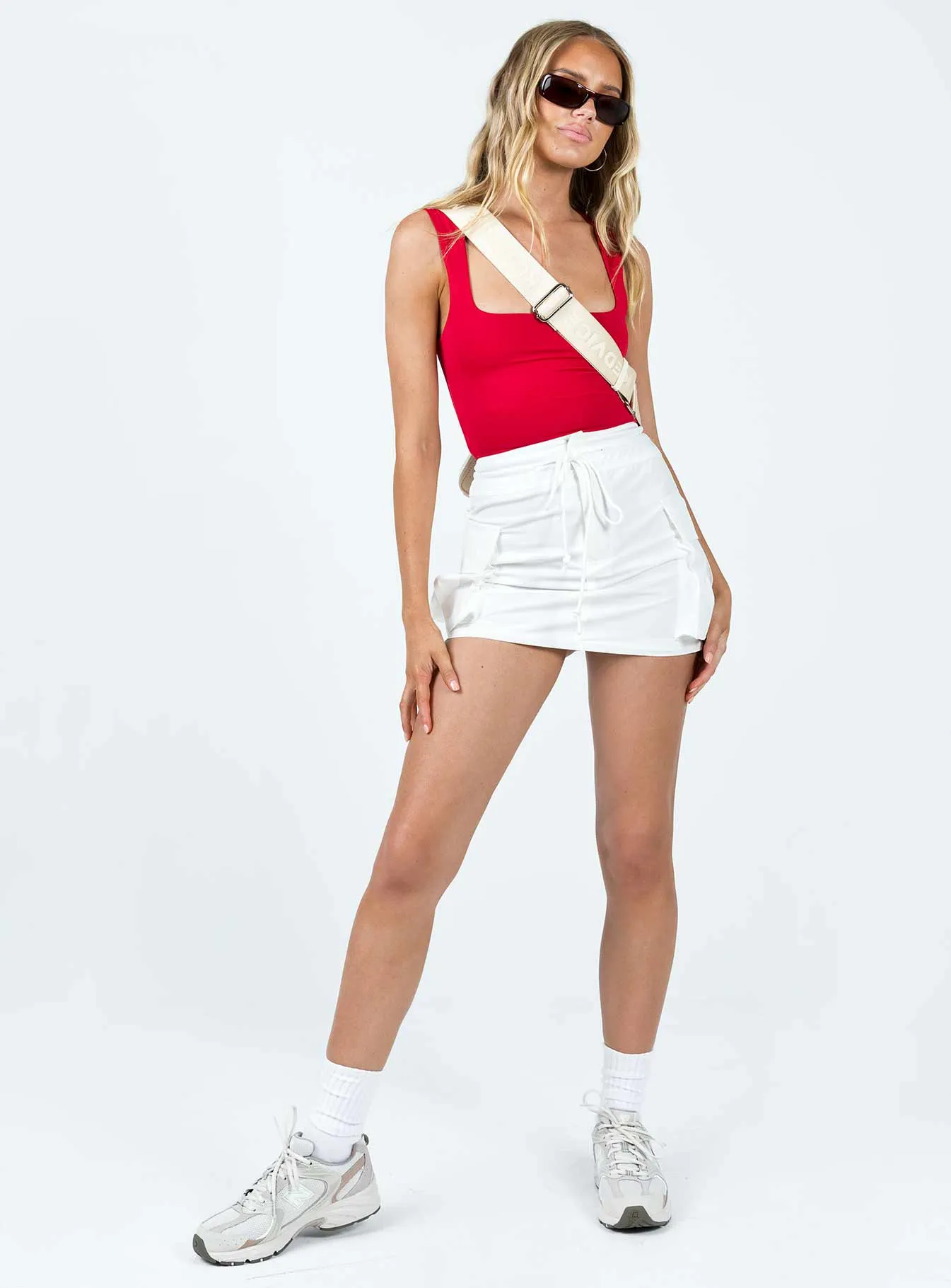 Transitional Wear Mireen Cargo Mini Skirt White