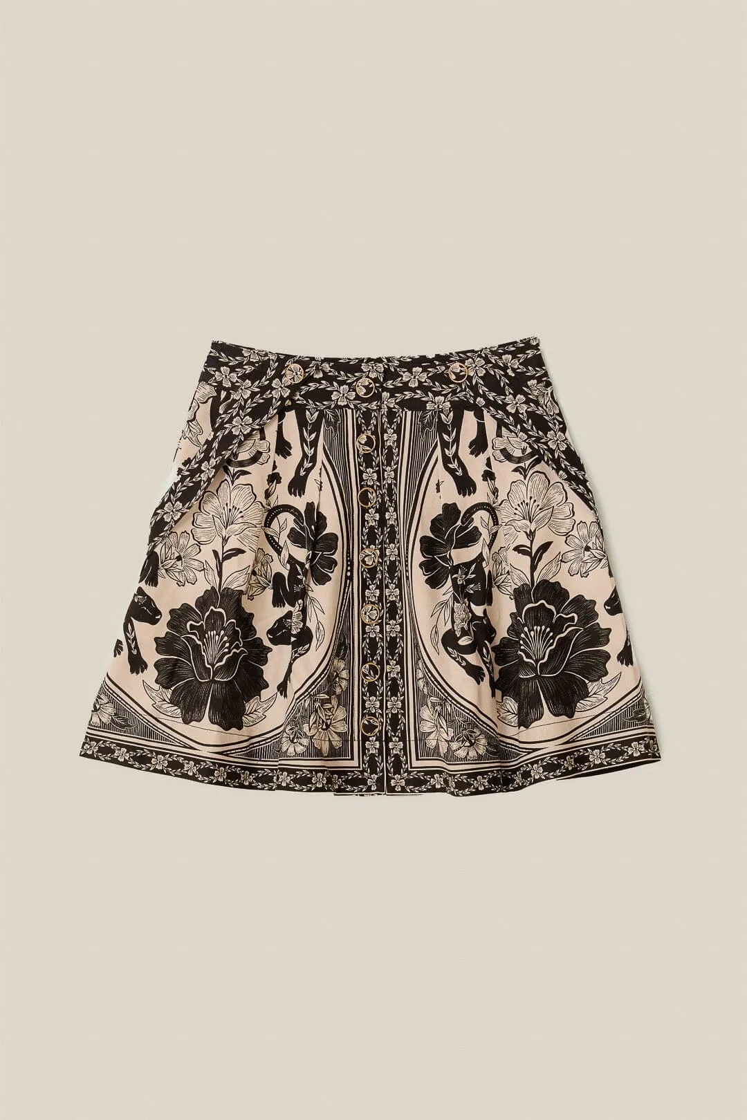 Off-White Flower Leopards Mini Skirt Collector??s Item Hidden pockets