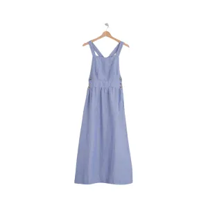 LowProfile DoubleLayeredHem Azul Glacial Strappy Midi Dress
