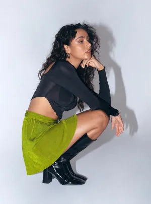 Mix Separates Eithan Mini Skirt Green