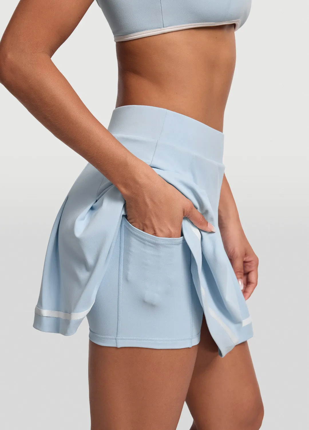 Light Fabric Pleated Tennis Skirt