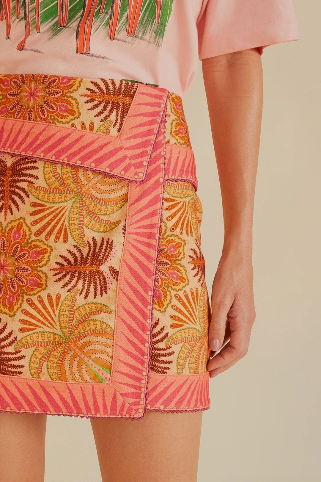 Sand Palm Scarf Skirt Tagless label