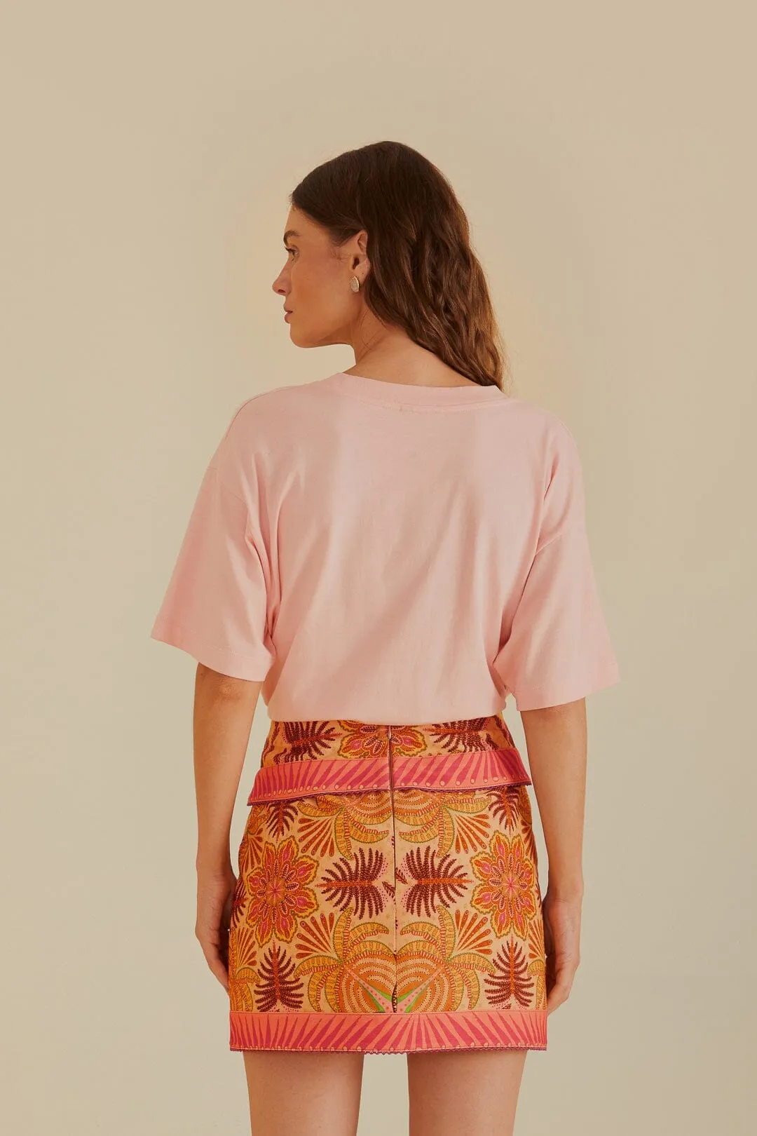 light colors Edgy Look Sand Palm Scarf Skirt