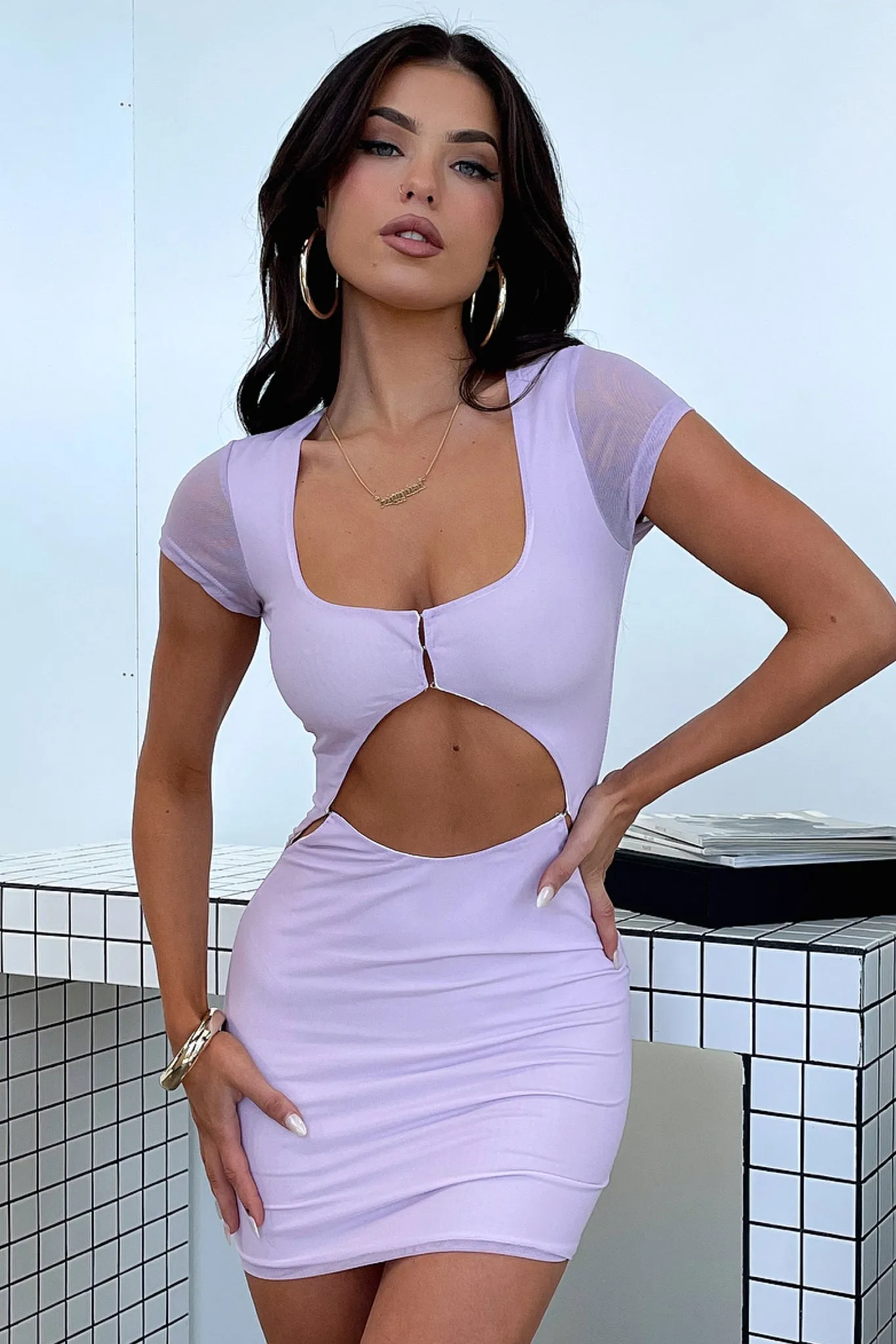 Optus Dress - Lilac Elegant Wear