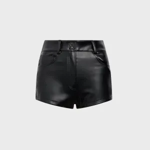 Anti Static Treatment Norma Kamali High Waist Jean Short - Black