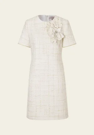 Polish Glow SmoothFinish Crystal-detail Flower Embellished Dress