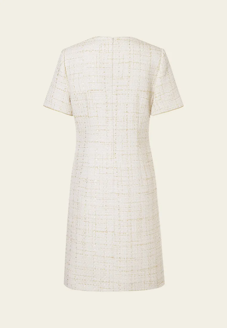 AbrasionResistantFabric Crystal-detail Flower Embellished Dress