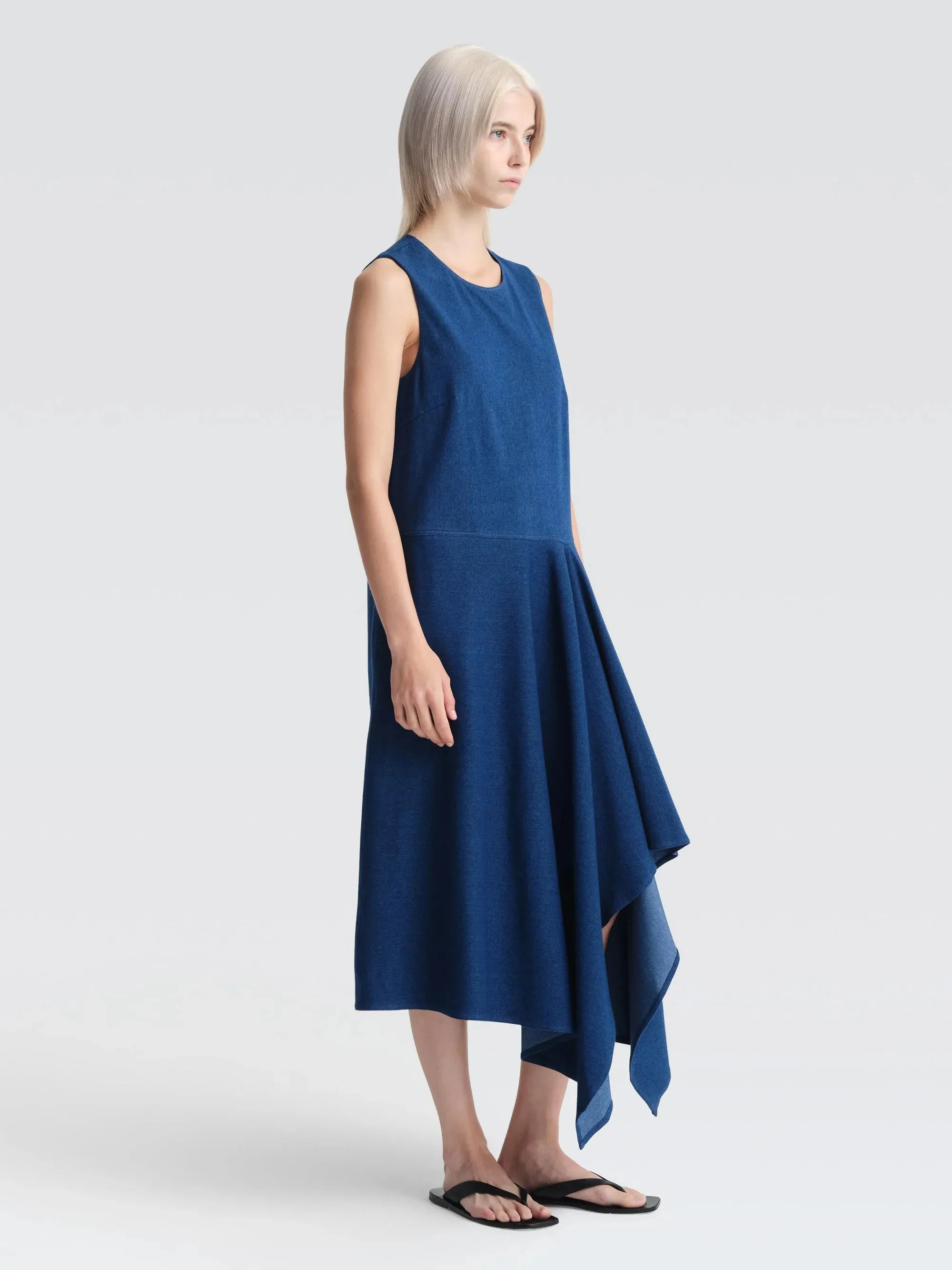 Lola Denim Maxi Dress MultiPocket