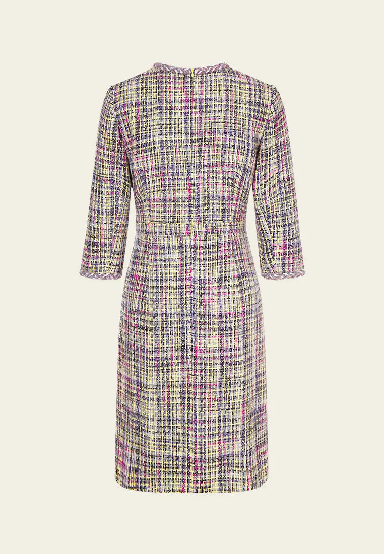 Braided Hem Tweed Dress WindResistantWeave Water Soul